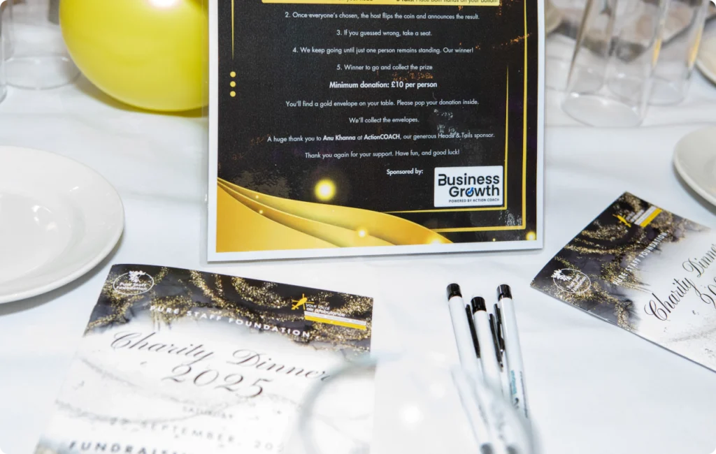 Pure Staff Charity Dinner 2025 - Materials