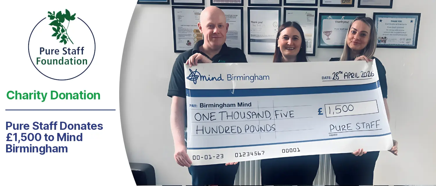 Pure Staff Mind Birmingham Charity Blog Banner